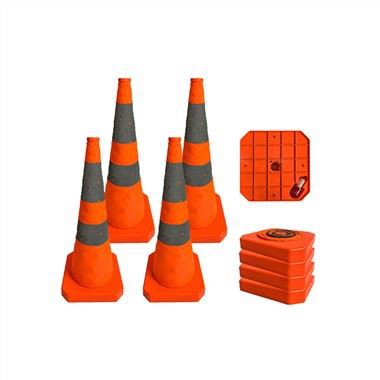 קונוס רפלקטיבי מתקפל עם אור LED