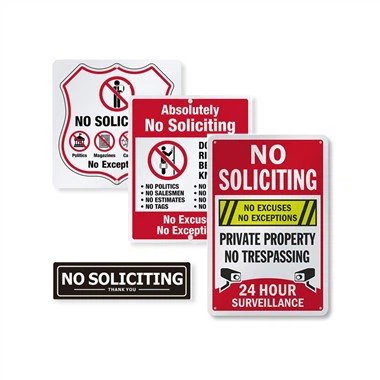 שלט חצר מתכת ללא שידול